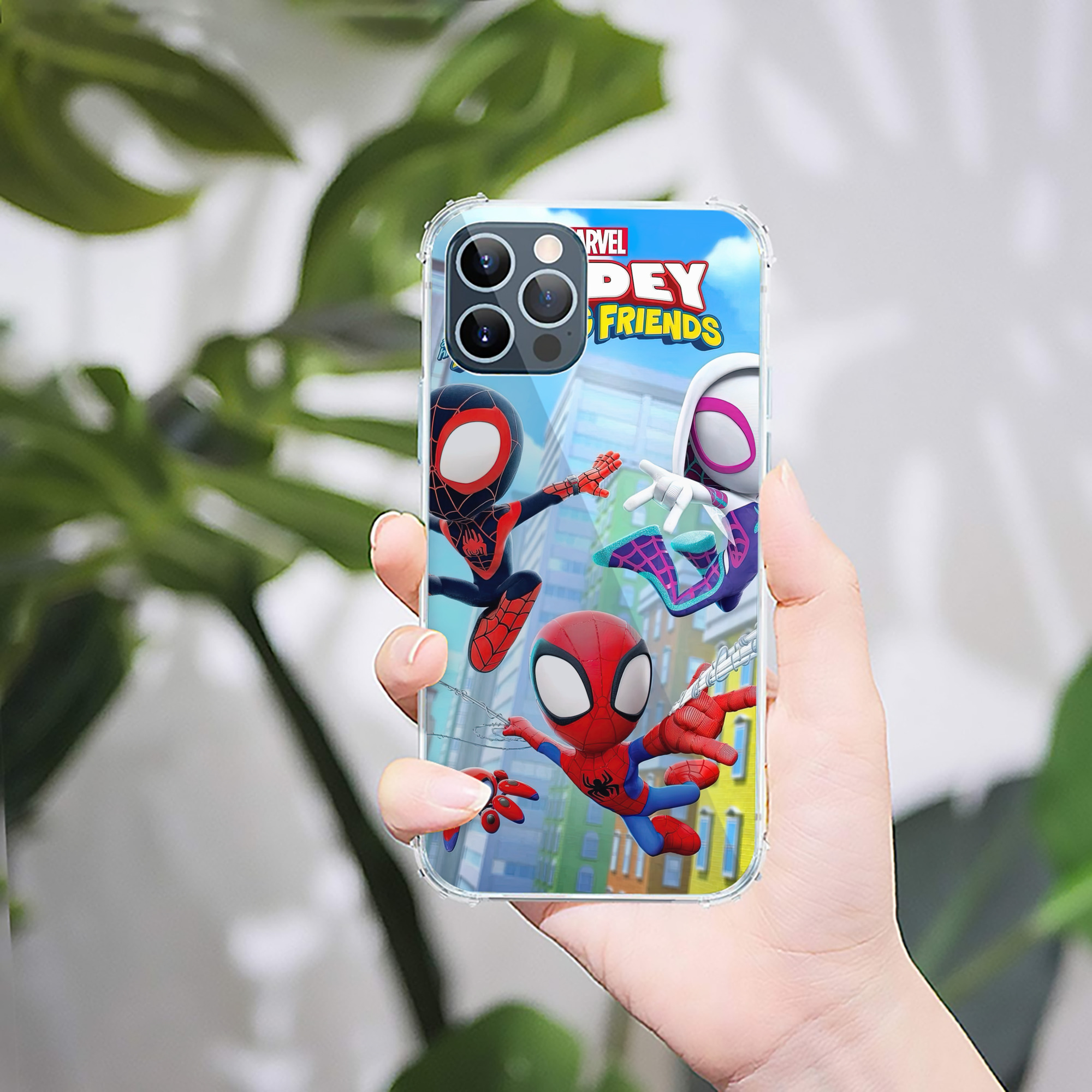 （画像用） Spider Man スパイダーマン 【iPhone 12シリーズ対応】透明スマホケース（クリアソフトケース）